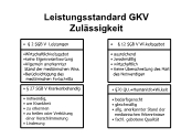 Leistungsstandard GKV - Zulssigkeit