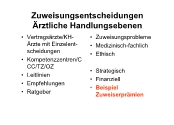 Zuweisungsentscheidungen rztliche Handlungsebenen