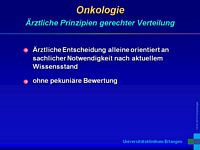 Onkologie - rztliche Prinzipien gerechter Verteilung