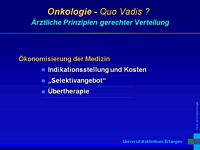 Onkologie - Quo vadis? rztliche Prinzipien gerechter Verteilung (1)