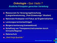 Onkologie - Quo vadis? rztliche Prinzipien gerechter Verteilung (2)