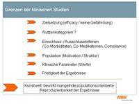 Grenzen der klinischen Studien