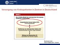 Versorgung von Krebspatienten in Zentren in Deutschland