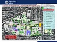 Rumliche Vernetzung: Standorte Onkologie 2007