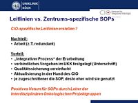 Leitlinien vs. Zentrums-spezifische SOPs