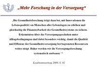 Mehr Forschung in der Versorgung