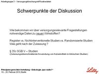 Schwerpunkte der Diskussion