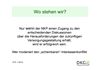 Wo stehen wir?