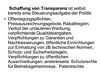 Schaffung von Transparenz