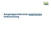 Ausgangspunkte einer empirischen Untersuchung
