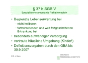  37 b SGB V - Spezialisierte ambulante Palliativmedizin