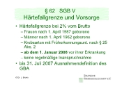  62 SGB V - Hrtefallgrenze und Vorsorge