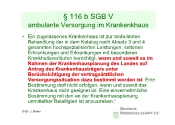  116 b SGB V - ambulante Versorgung im Krankenkhaus