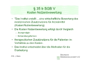  35 b SGB V - Kosten Nutzenbewertung