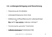 3.2. Leistungserbringung und Honorierung