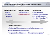 Finanzierung Onkologie - heute und morgen?