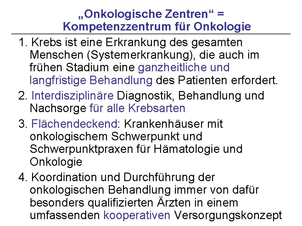 'Onkologische Zentren' = Kompetenzzentrum fr Onkologie