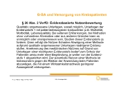  20 Abs. 2 VerfO: Evidenzbasierte Nutzenbewertung