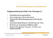 Aufgabenstellung  des G-BA in der Onkologie (1)