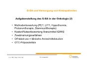 Aufgabenstellung des G-BA in der Onkologie (2)