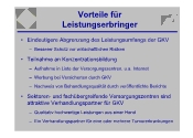 Vorteile fr Leistungserbringer