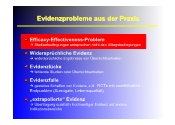Evidenzprobleme aus der Praxis