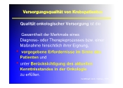 Versorgungsqualitt von Krebspatienten