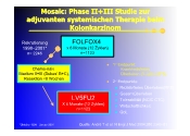 Mosaic: Phase II+III Studie zur adjuvanten systemischen Therapie beim Kolonkarzinom