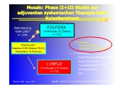 Mosaic: Phase II+III Studie zur adjuvanten systemischen Therapie beim Kolonkarzinom